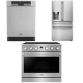 36 Gas Range, Refrigerator and Dishwasher I690