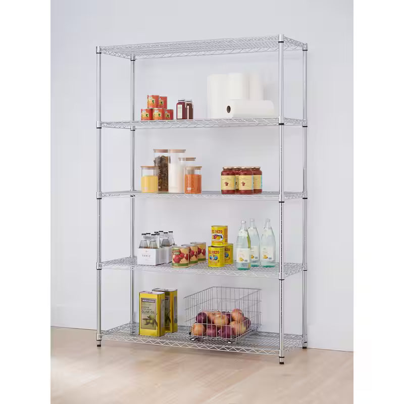 5-Tier Heavy Duty Steel Wire Shelving Unit X786