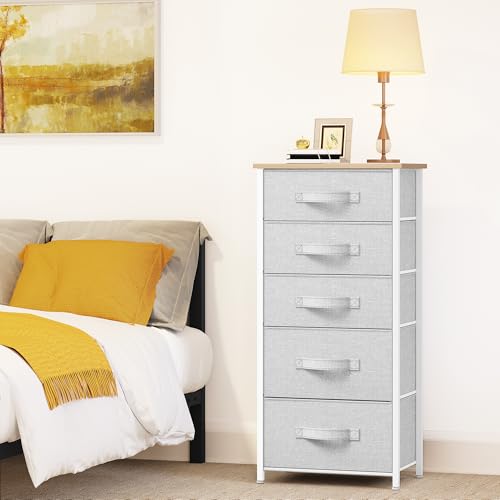 Tall 5 Drawer Fabric Dresser X834432