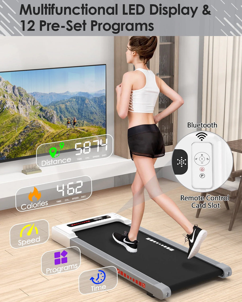 2.5HP Under Desk Electric Treadmill L995