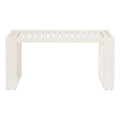 Outdoor Wooden Coffee Table with Slatted Top in White W90757