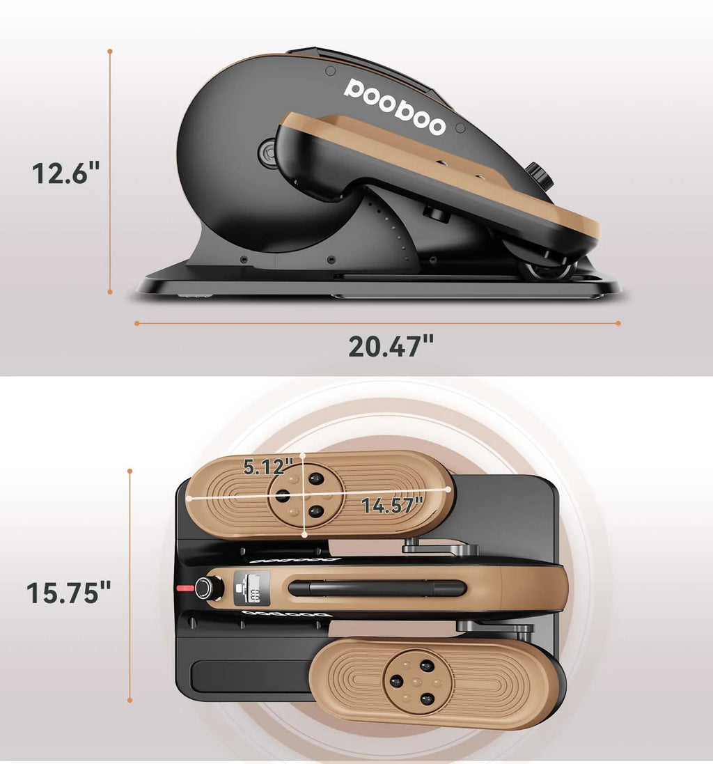 Under Desk Elliptical Machine with Adjustable Resistance T3130