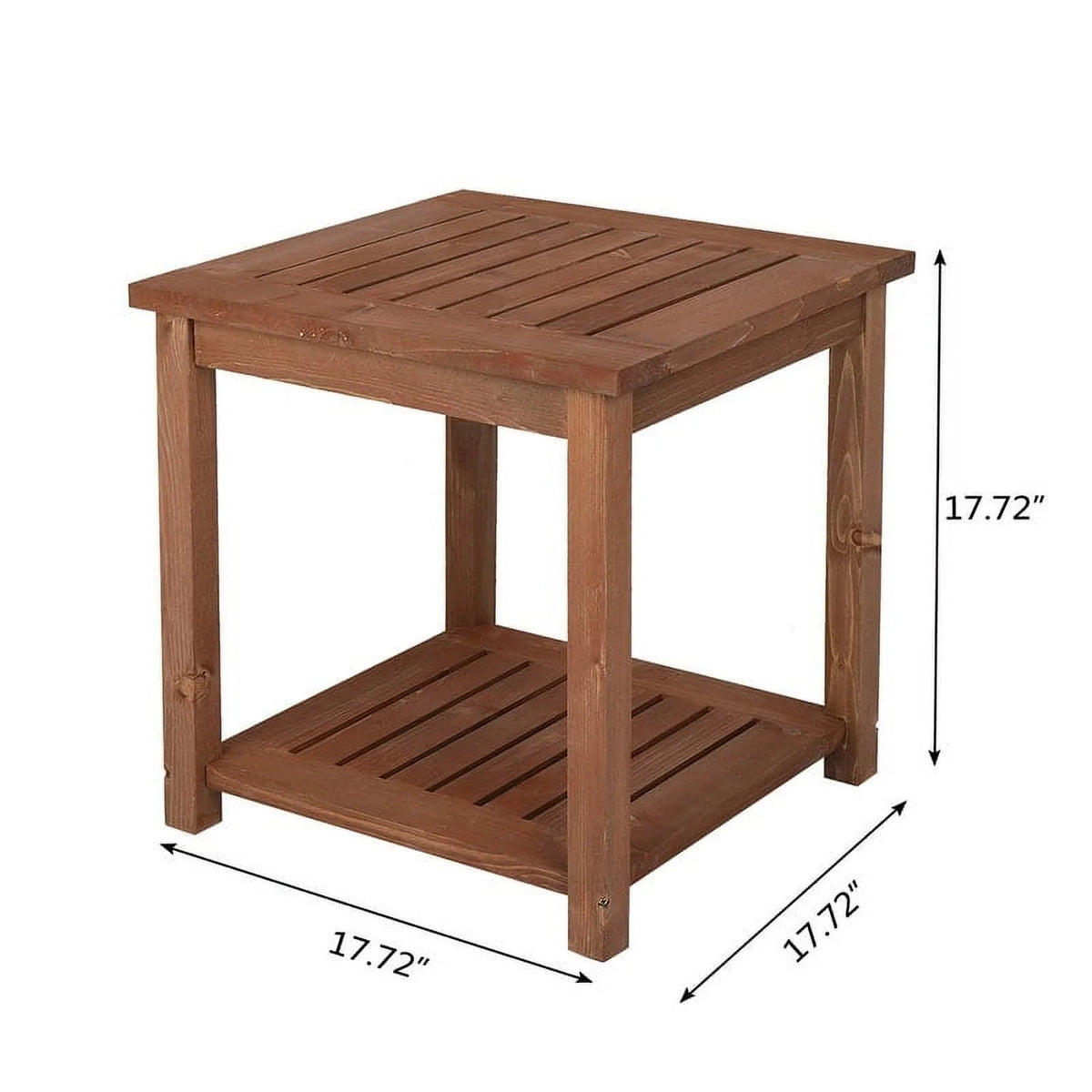 Light Brown Fir Wood Side Table 19" x 14" x 19" E233522