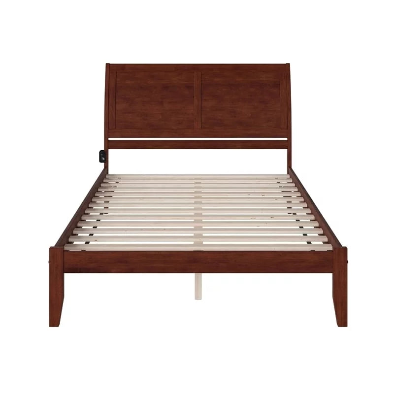 Solid Wood Queen Platform Bed in Walnut T4814