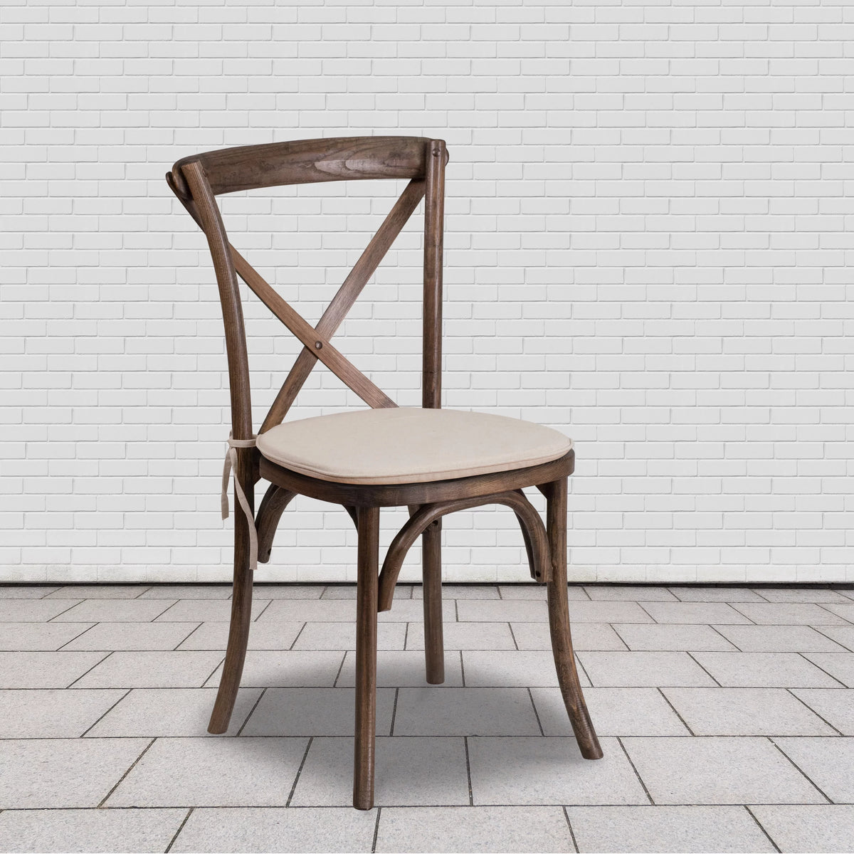 2 Pk. Cross Back Chair with Cushion R86245