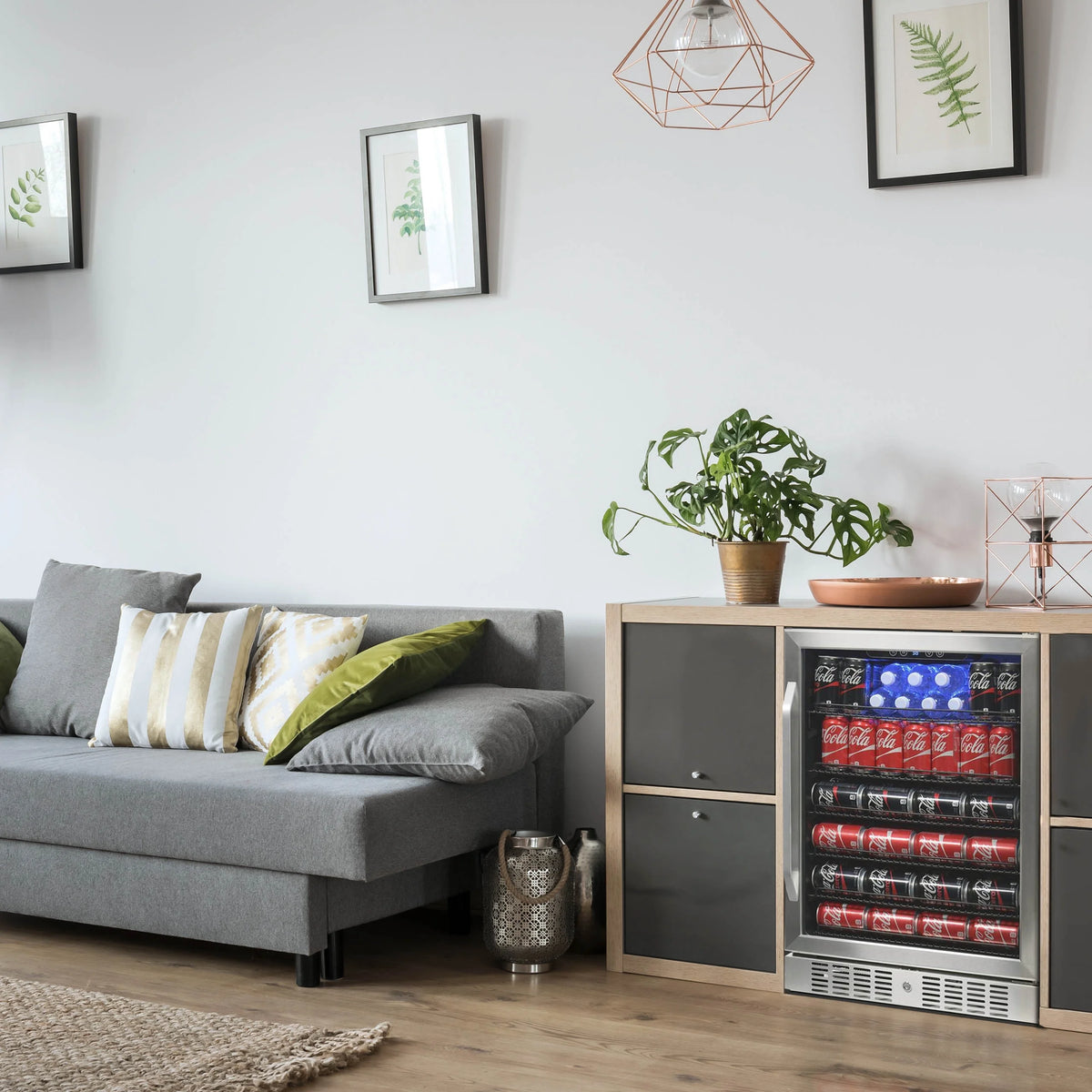 177 Can Stainless Steel Beverage Refrigerator G38202