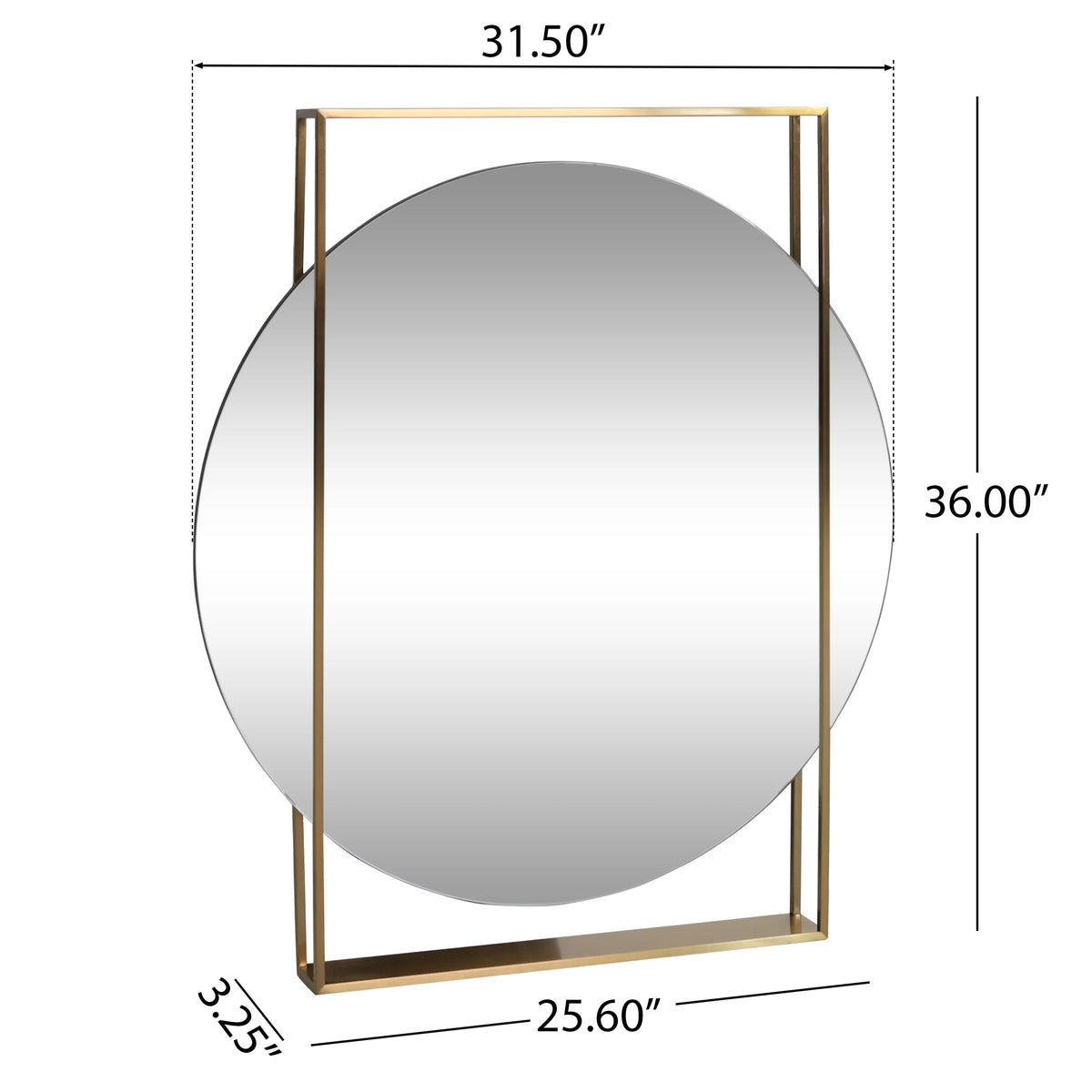 Wall Mirror, Brushed Brass N480295