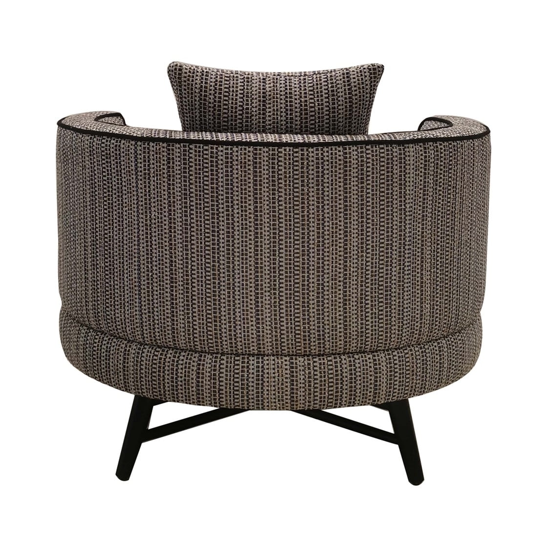Modern Multi-Stripe Swivel Chair with Metal Base F9943
