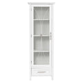 White Wooden Linen Cabinet with Drawer T59739