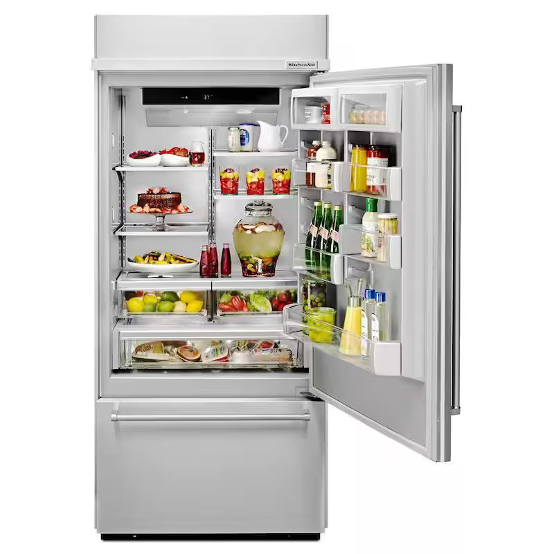 20.9 cu. ft. Built-In Bottom Freezer Refrigerator in Stainless Steel W84574