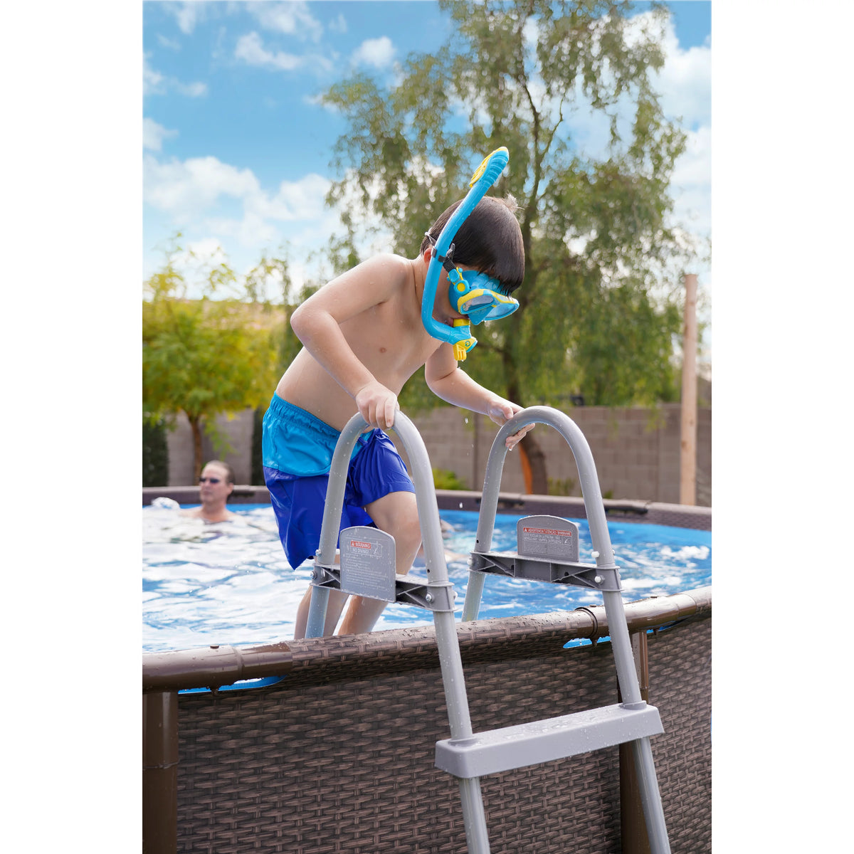 Round Power Steel Frame Above Ground Pool C9100