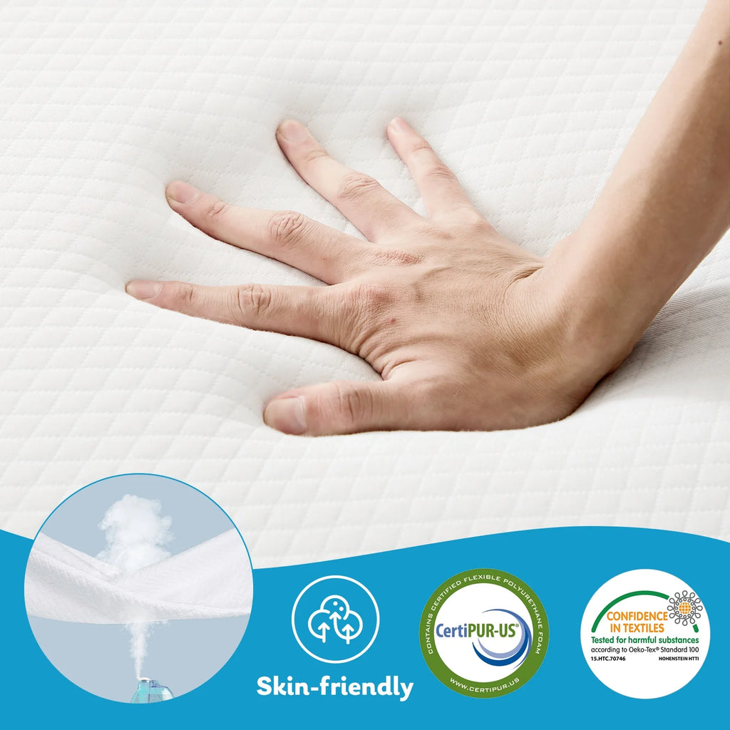 4-inch Tri Folding Memory Mattress with Removable Cover E156066