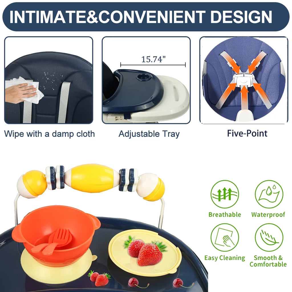 4-in-1 Baby High Chair Blue K213