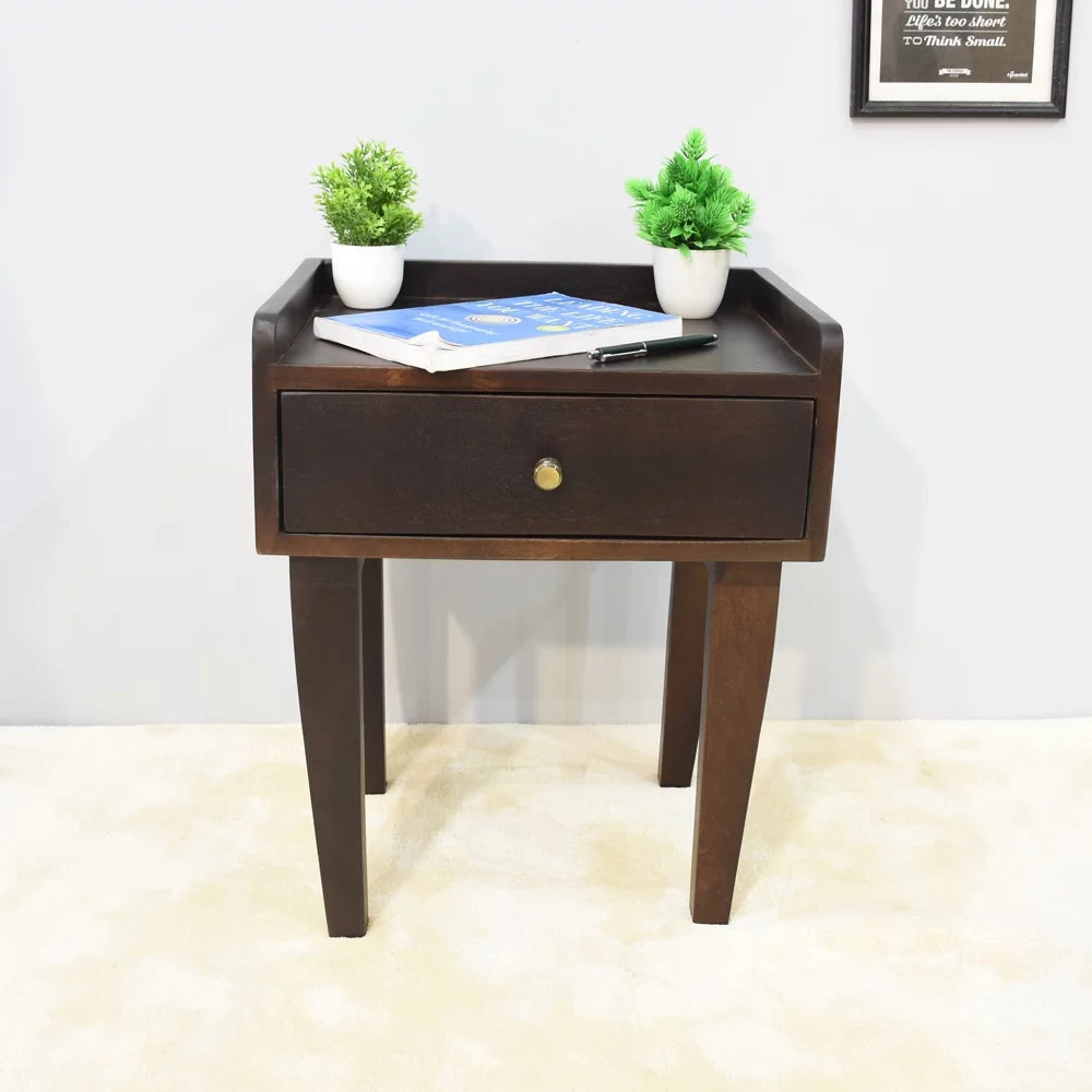 Handmade Mango Wood Side Table 14x13x18 Inch Q41748