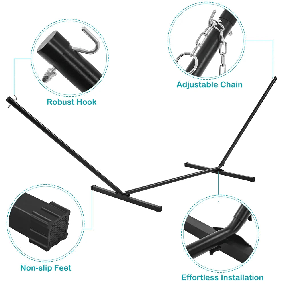Padded Hammock with Steel Stand Z88637