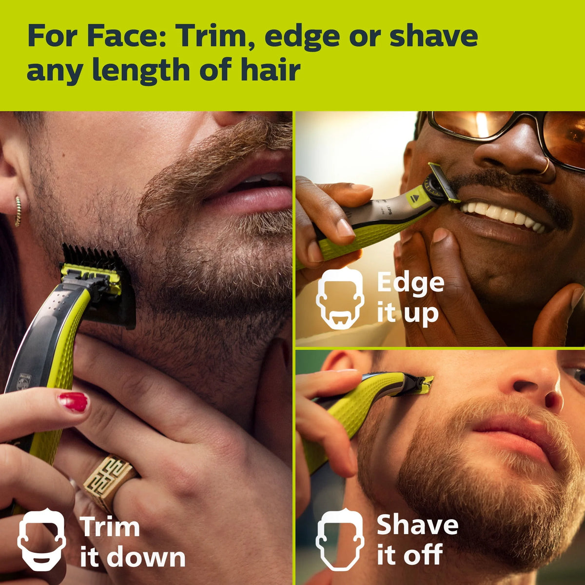 Hybrid Electric Razor and Beard Trimmer with 5-In-1 Comb and Body Hair Trimmer Kit H365