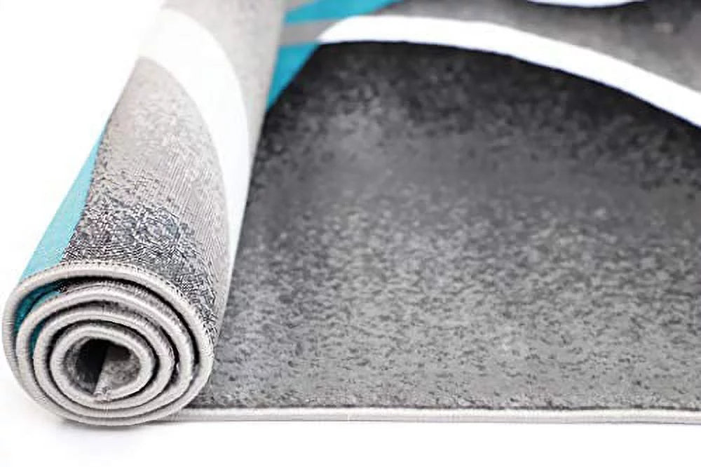 Grey Swirls Area Rug 4x6 K22722