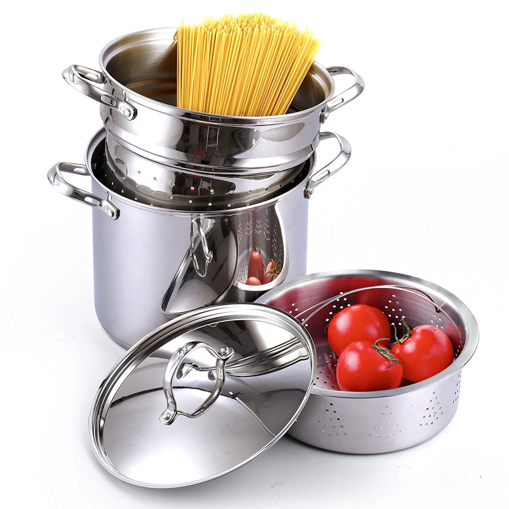 12 Quart Stainless Steel Pasta Pot with Strainer Insert H2844