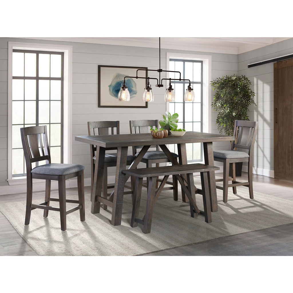 Gray Counter Height Bench W384