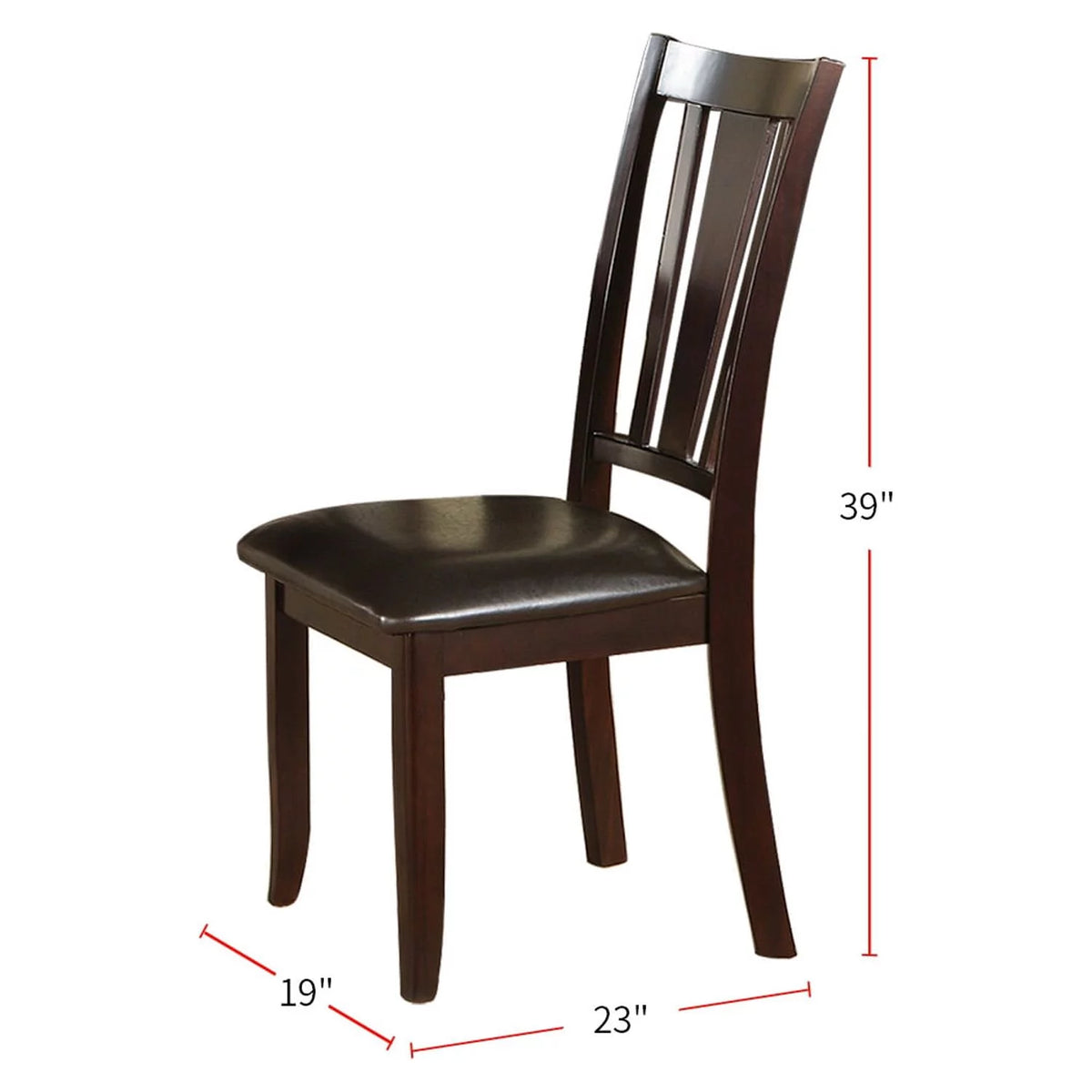 Espresso Slat Back Dining Chairs Set of 2 G8013