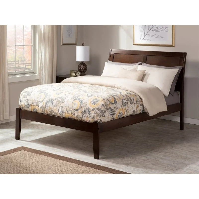 Solid Wood Queen Platform Bed in Walnut T4814