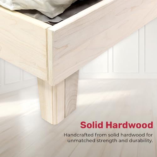 Solid Hardwood Platform Bed Frame with Slats B316820