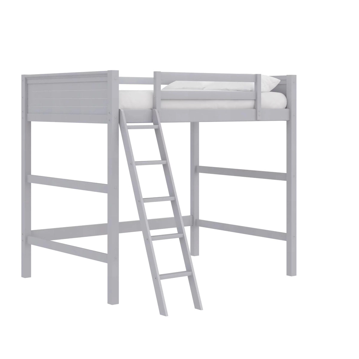 Full Size Loft Bed with Ladder, Gray L181