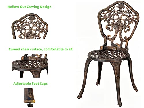 3 Piece Rustproof Cast Aluminum Bistro Set L303