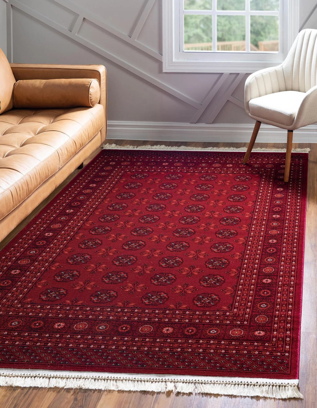 Bokhara Collection Rug 7' x 10' Red Low Rug Z26080