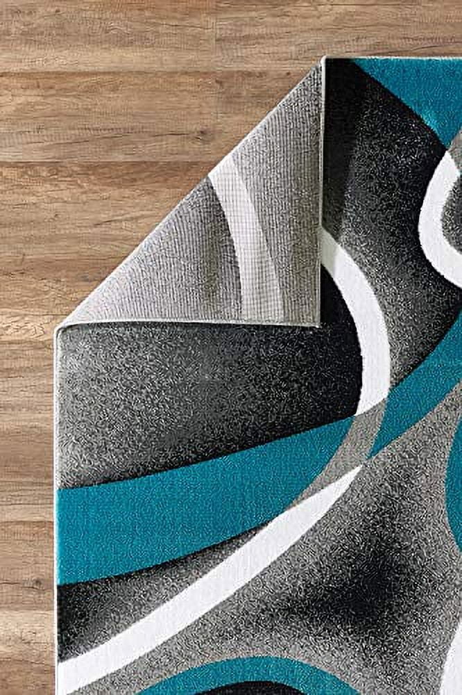 Grey Swirls Area Rug 4x6 K22722