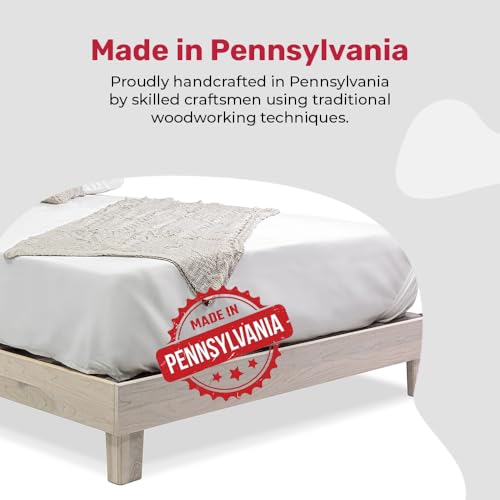 Solid Hardwood Platform Bed Frame with Slats B316820