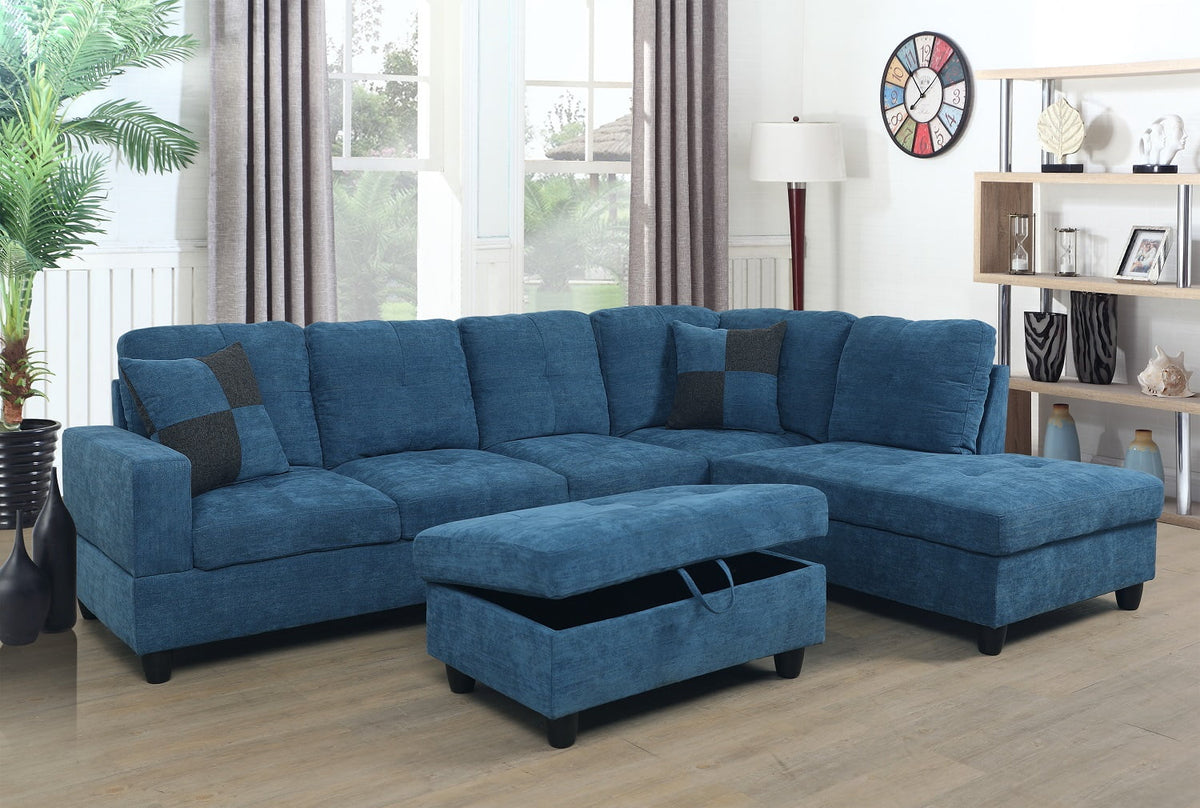 Sectional Sofa with Chaise and Ottoman S49860