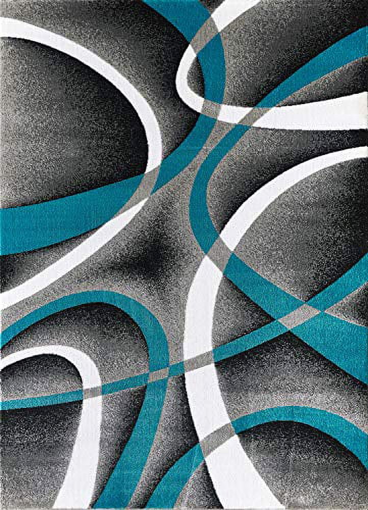 Grey Swirls Area Rug 4x6 K22722