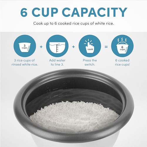 6 Cup 1.5 Qt White Rice Cooker B79954