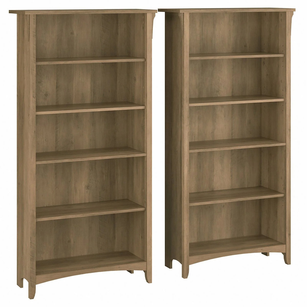 5 Shelf Engineered Wood Bookcase Set of 2 E93161