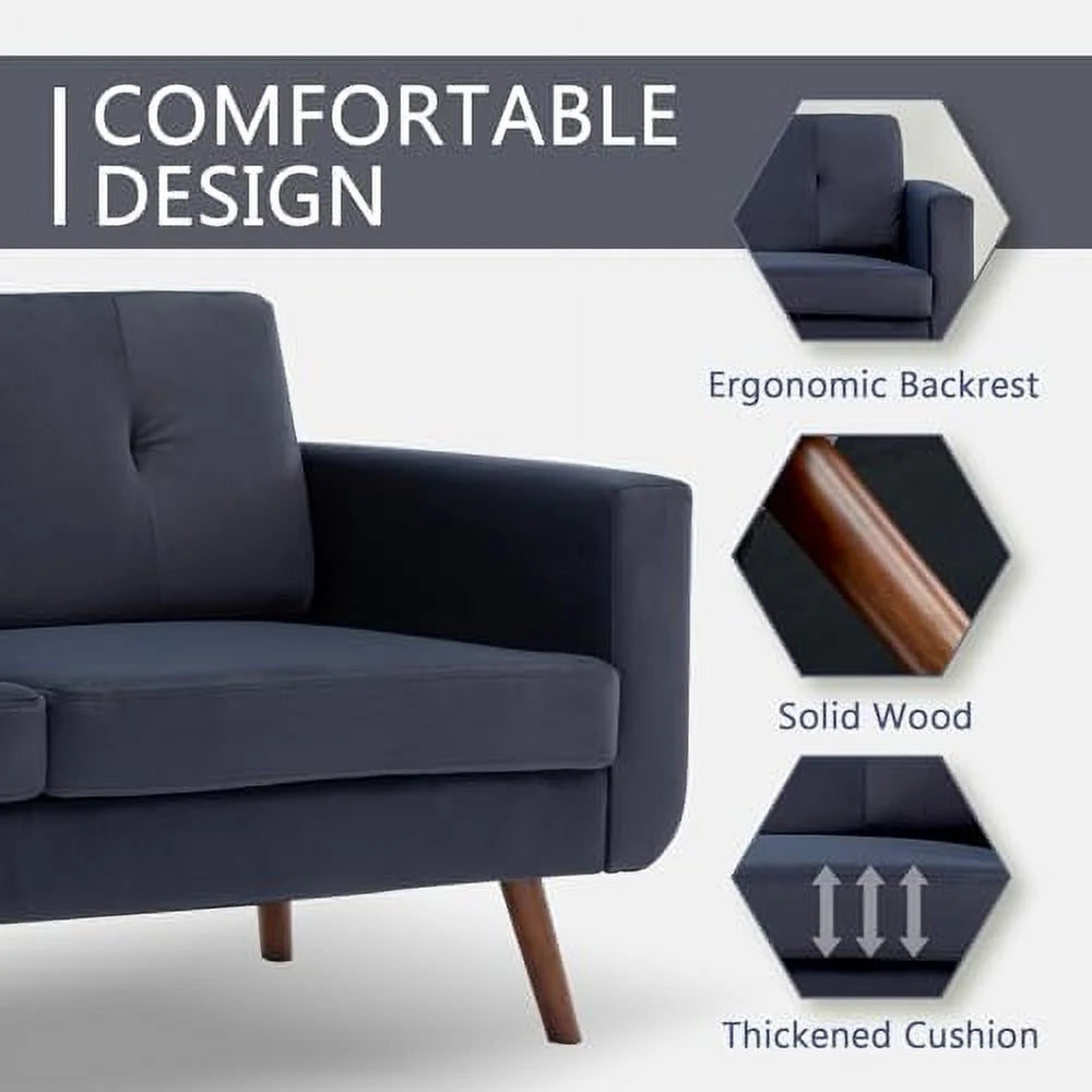 Green Velvet Loveseat Couch Y619