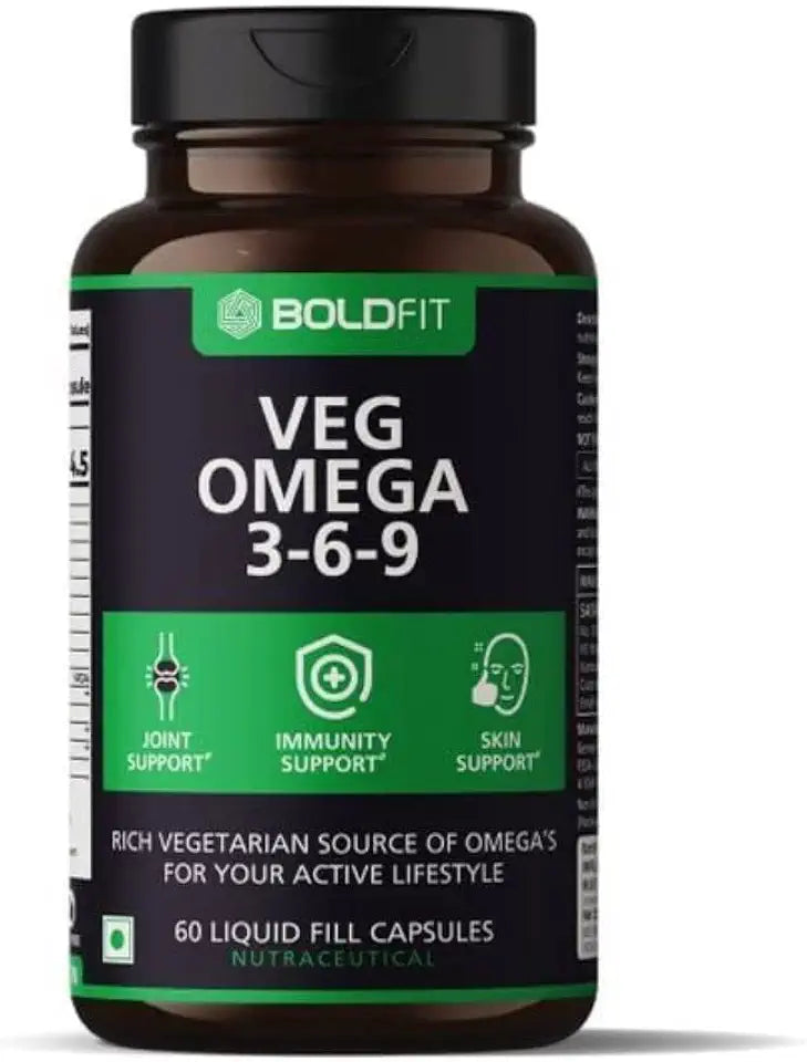 Vegan Omega 3 6 9 Capsules with Flaxseed 60 Capsules F334