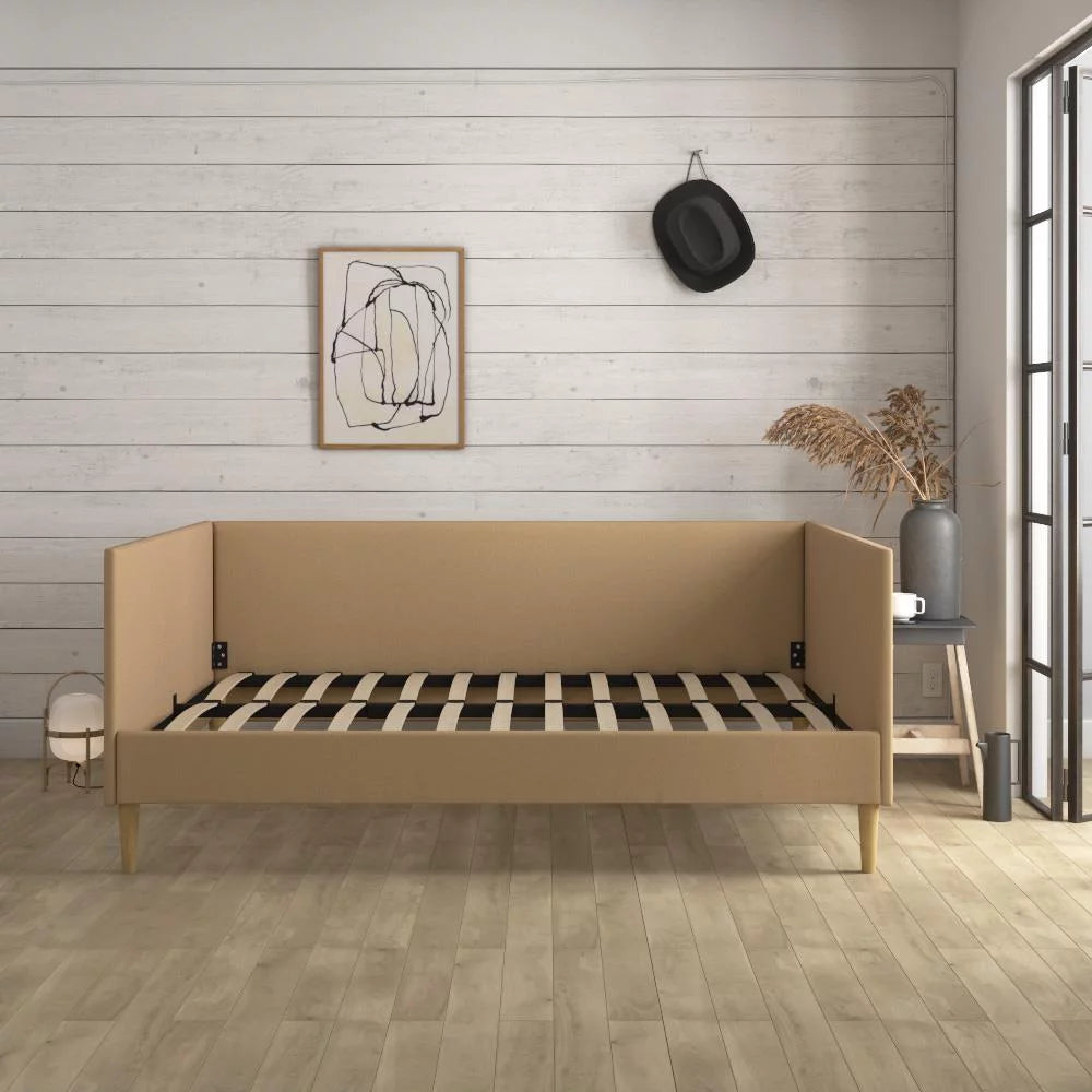 Gray Linen Queen Upholstered Daybed Frame N202