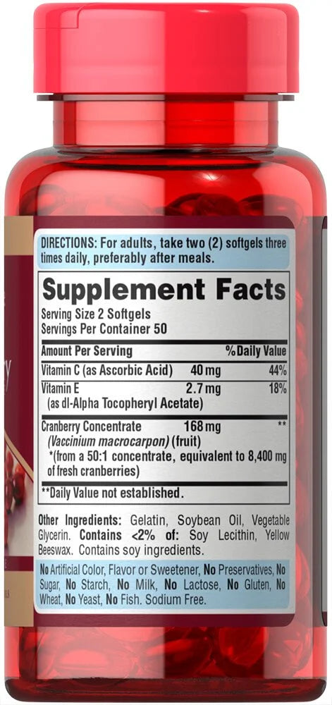 Cranberry Fruit Concentrate 4200 mg Softgels N955003